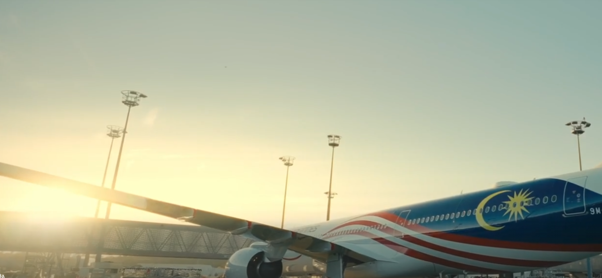 Malaysia Airlines aircraft on the runway